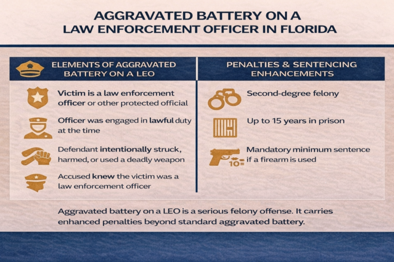 Aggravated Battery on a Police Officer in Florida: Elements & Defenses